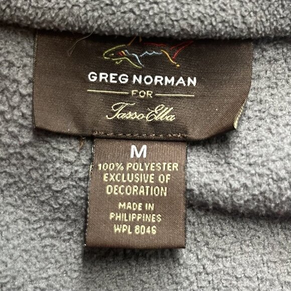Greg Norman Tasso Elba Golf Vest Mens Medium Gray Fleece Zip - Picture 8 of 10